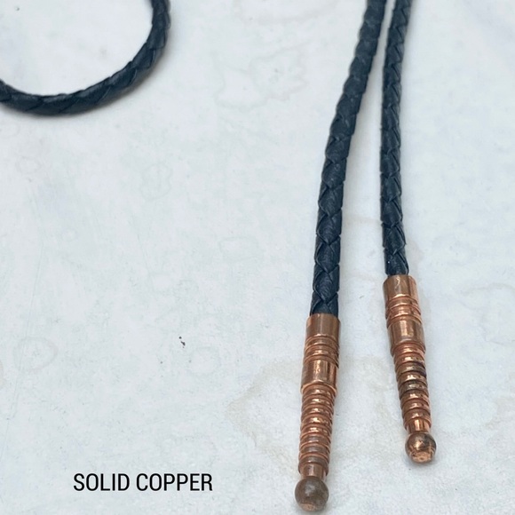 Vintage Bell Trading Post Thunderbird Copper Native American Bolo Tie - Picture 12 of 13